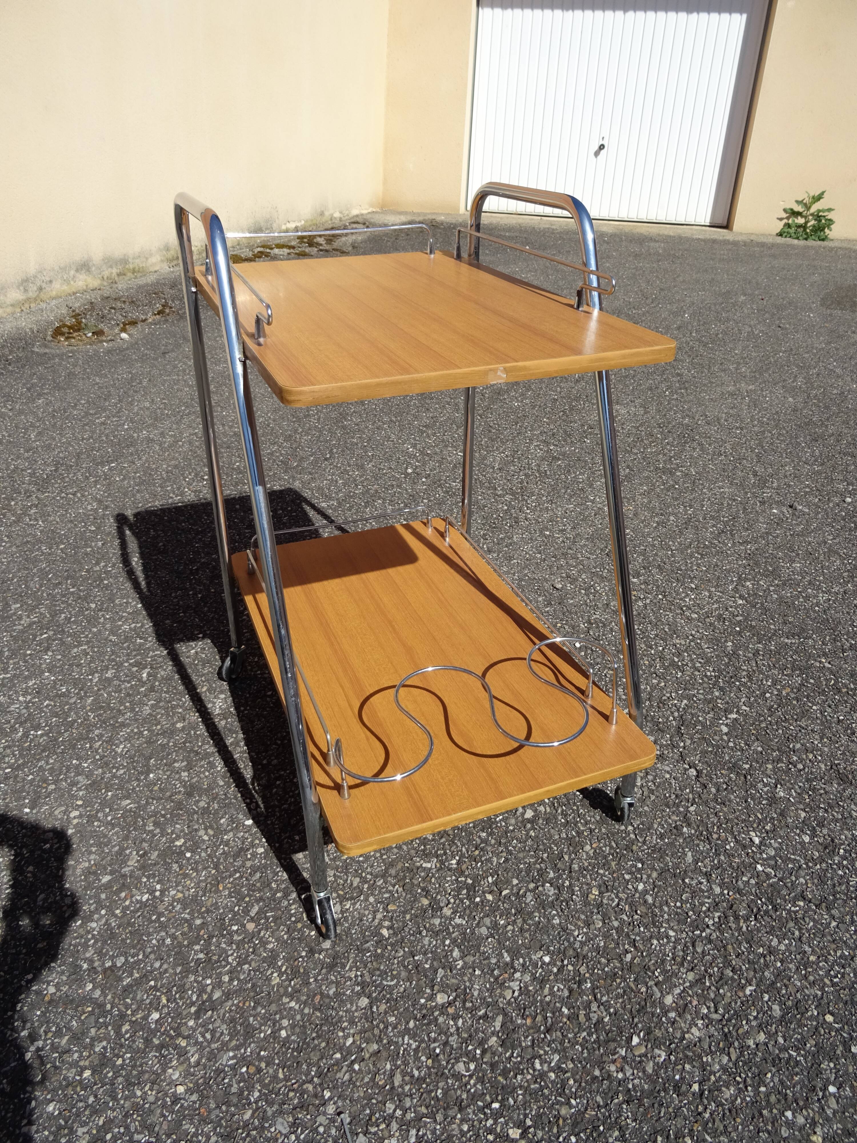 Vintage 1960s serving trolley bar