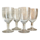 4 guilloché crystal stemmed glasses