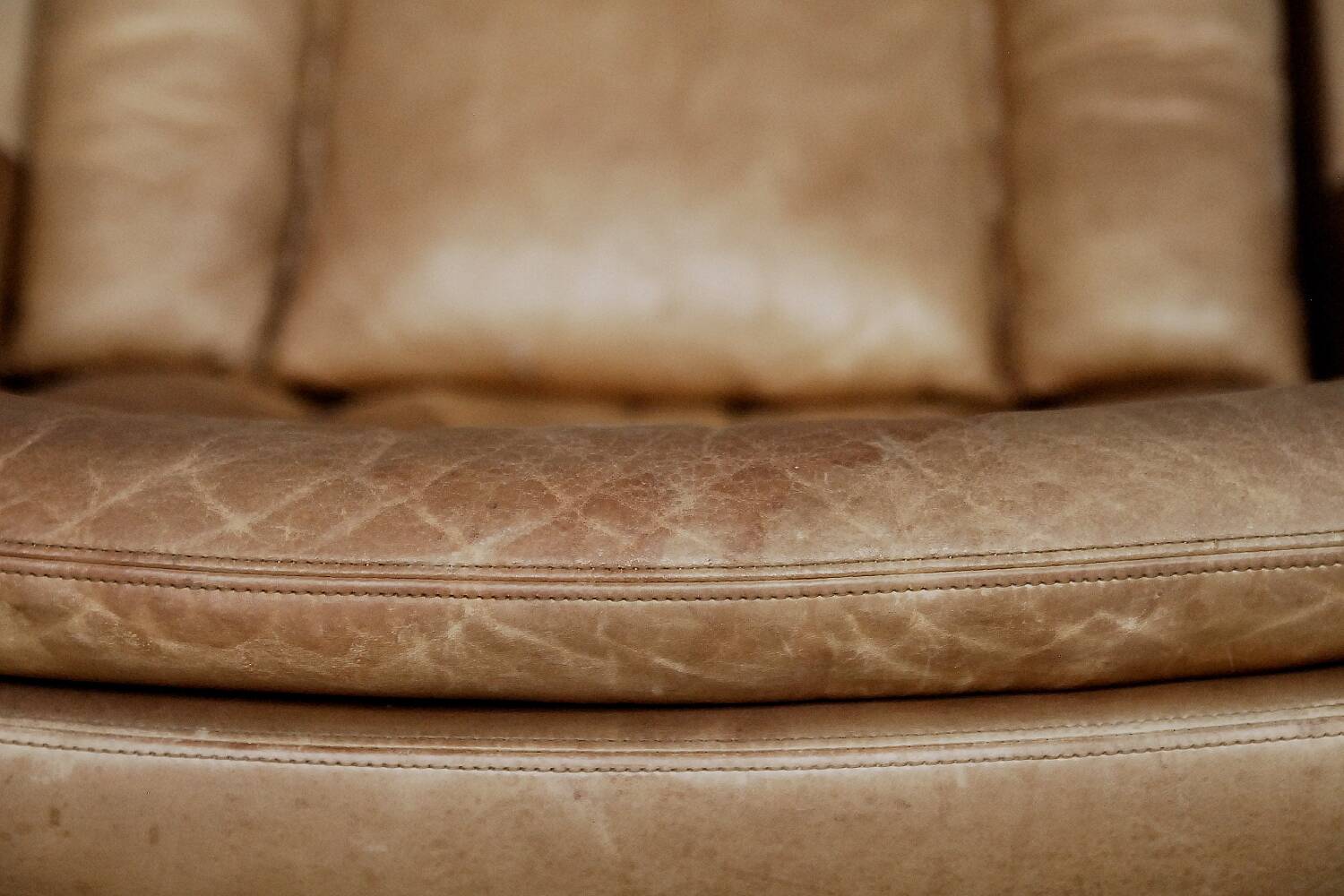 Vintage Mid-Century German Modern Leather Swivel Chairs by Carl Straub