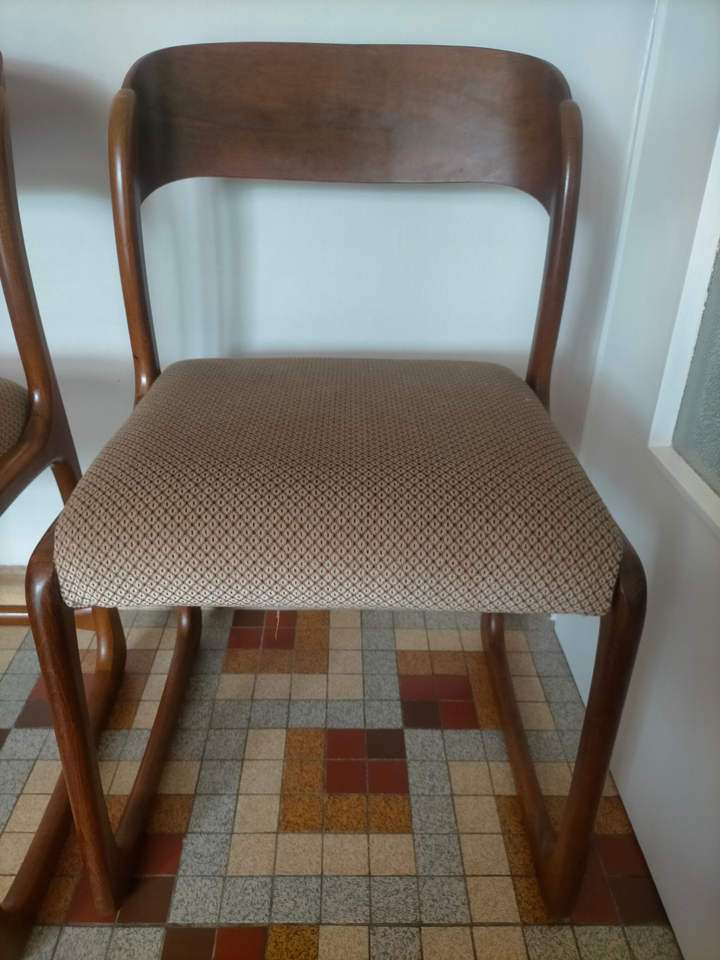 Scandinavian baumann sleigh chairs