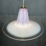 Mid-century pink Murano glass pendant by Veluce, Italy, 1970s