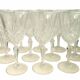 12 large cut crystal wine glasses