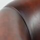Set of two cow leather club armchairs in a luxurious red/brown colour