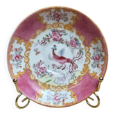 Antique Minton English Porcelain saucer – bird and pink flower design – English