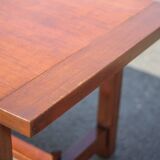 Farmhouse table with extensions and its 2 benches, living room table, solid wood table, kitchen, chalet, ca