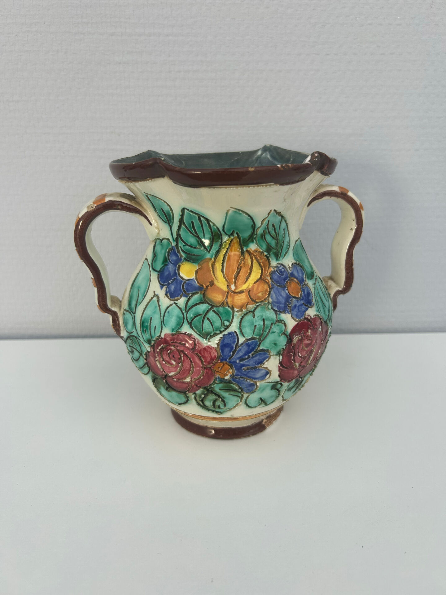 Vintage ceramic vase signed Cerart Monaco