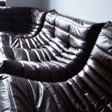 Togo brown leather set designed by Michel Ducaroy 1973