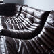 Togo brown leather set designed by Michel Ducaroy 1973