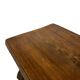 Vintage brutalist side table minimalistic design in dark wood