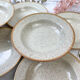 6 assiettes creuses en grès mouchetées Tulowice