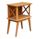 Crossed lattice bedside table veneered in oak