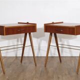 Pair of vintage Scandinavian teak bedside tables