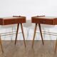 Paire de chevets vintage scandinave en teck