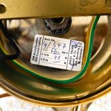 1970s brass crystal glass floral wall lamp by Ernst Palme unused condition