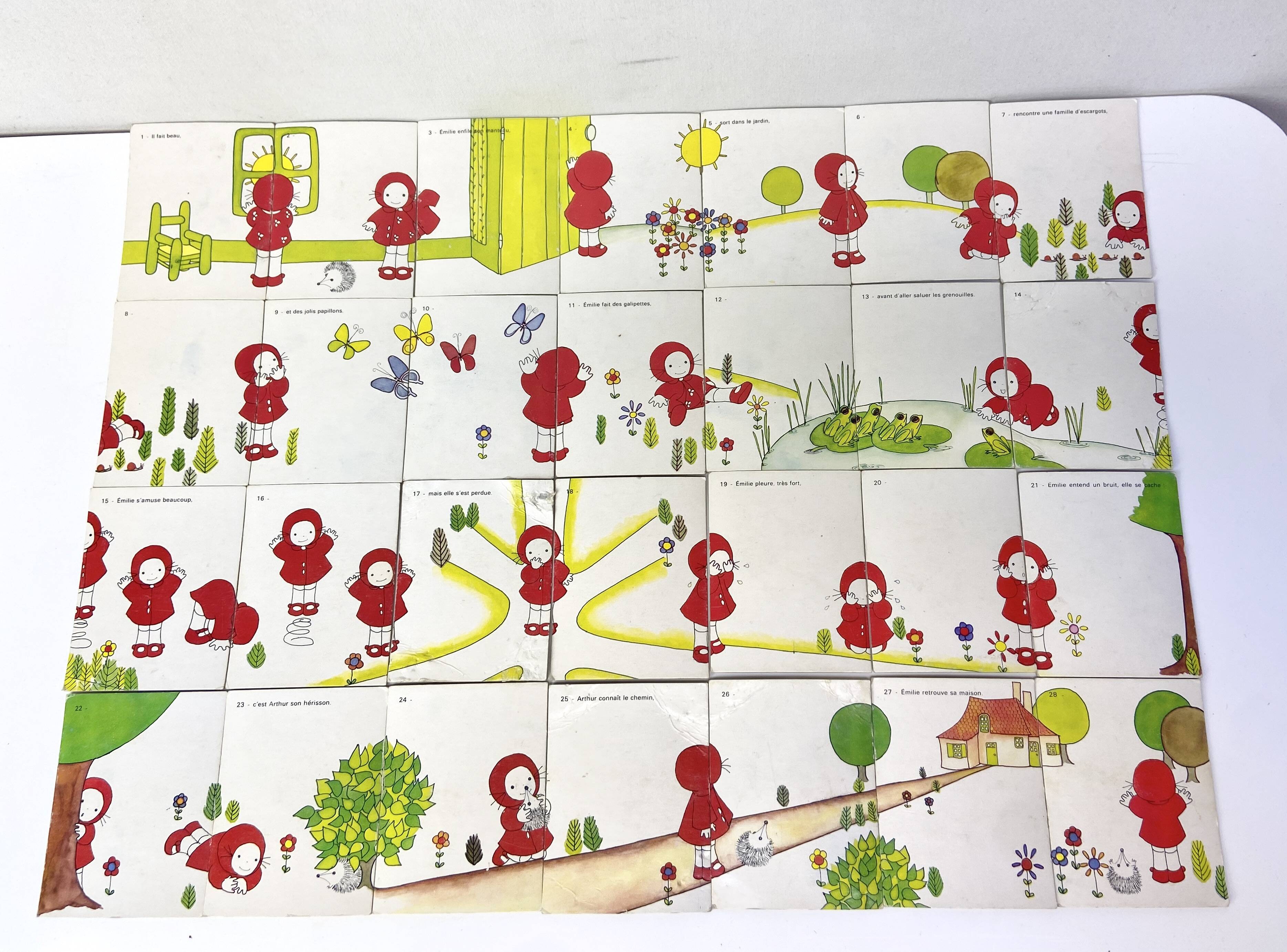 Emilie - vintage domino puzzle - 28 pieces