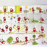 Emilie - vintage domino puzzle - 28 pieces