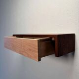 Vintage floating commode in teak and beech wood from the 1960s.