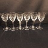 6 verres à porto en cristal