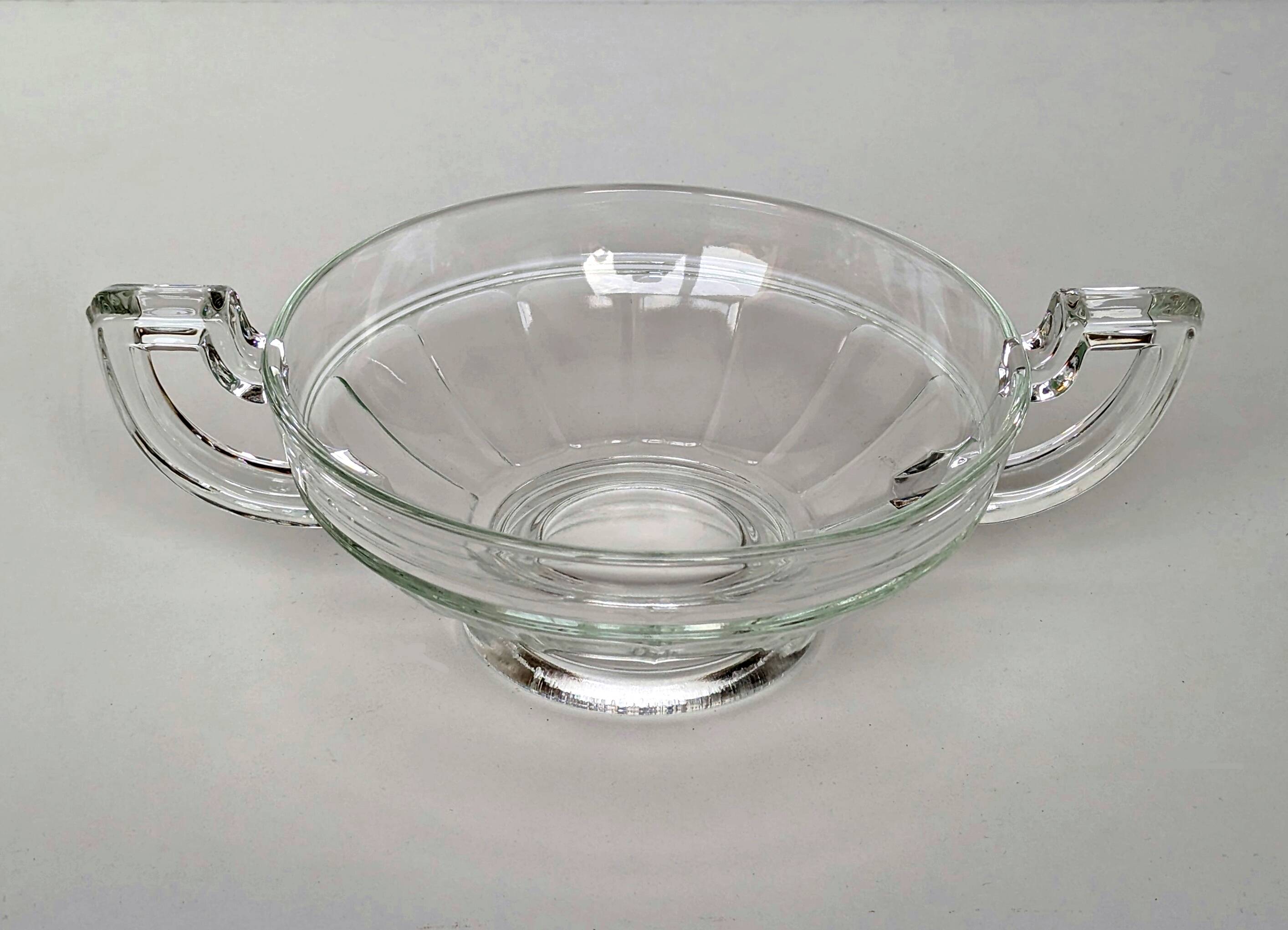 Glass fruit bowl, Val Saint Lambert style