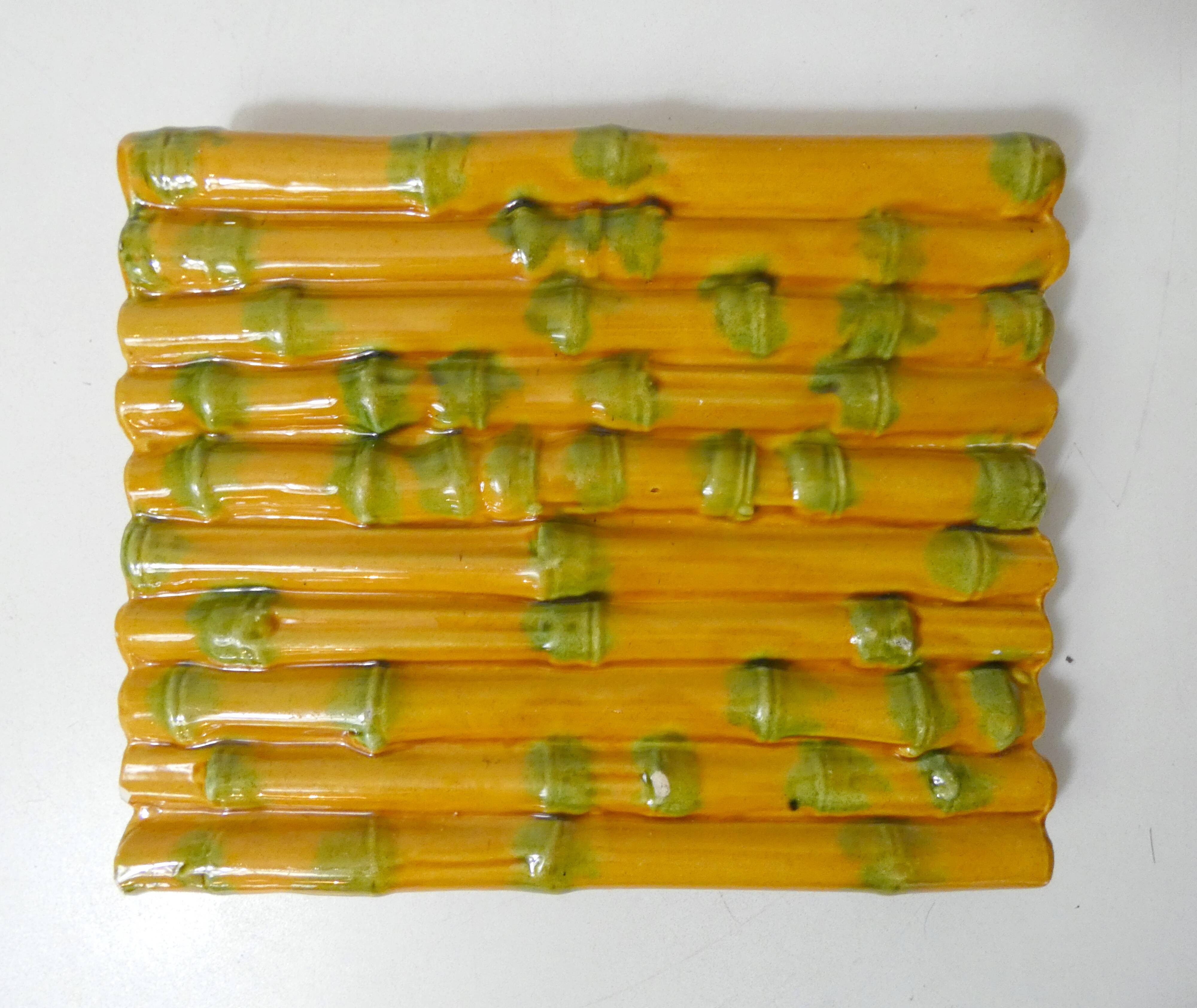 Vintage Vallauris barbotine cheese dish