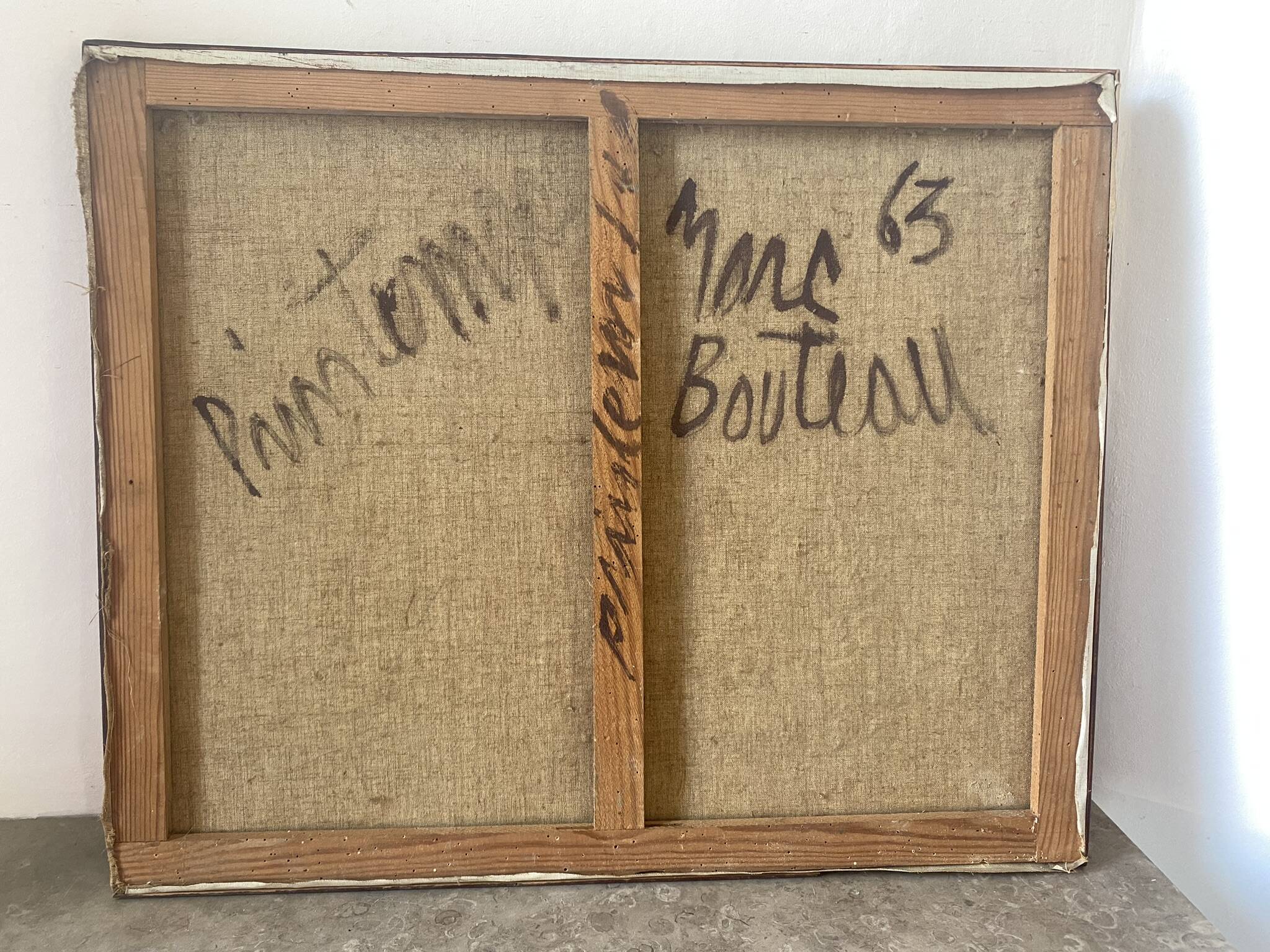 Countryside house landscape signed 1963