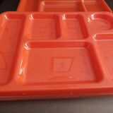 Lot of 5 Compartment Meal Trays, 1970s New