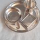 Vintage silver-plated smoker's or desk set – 4 pieces