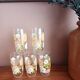 Set of 5 floral orangeade glasses