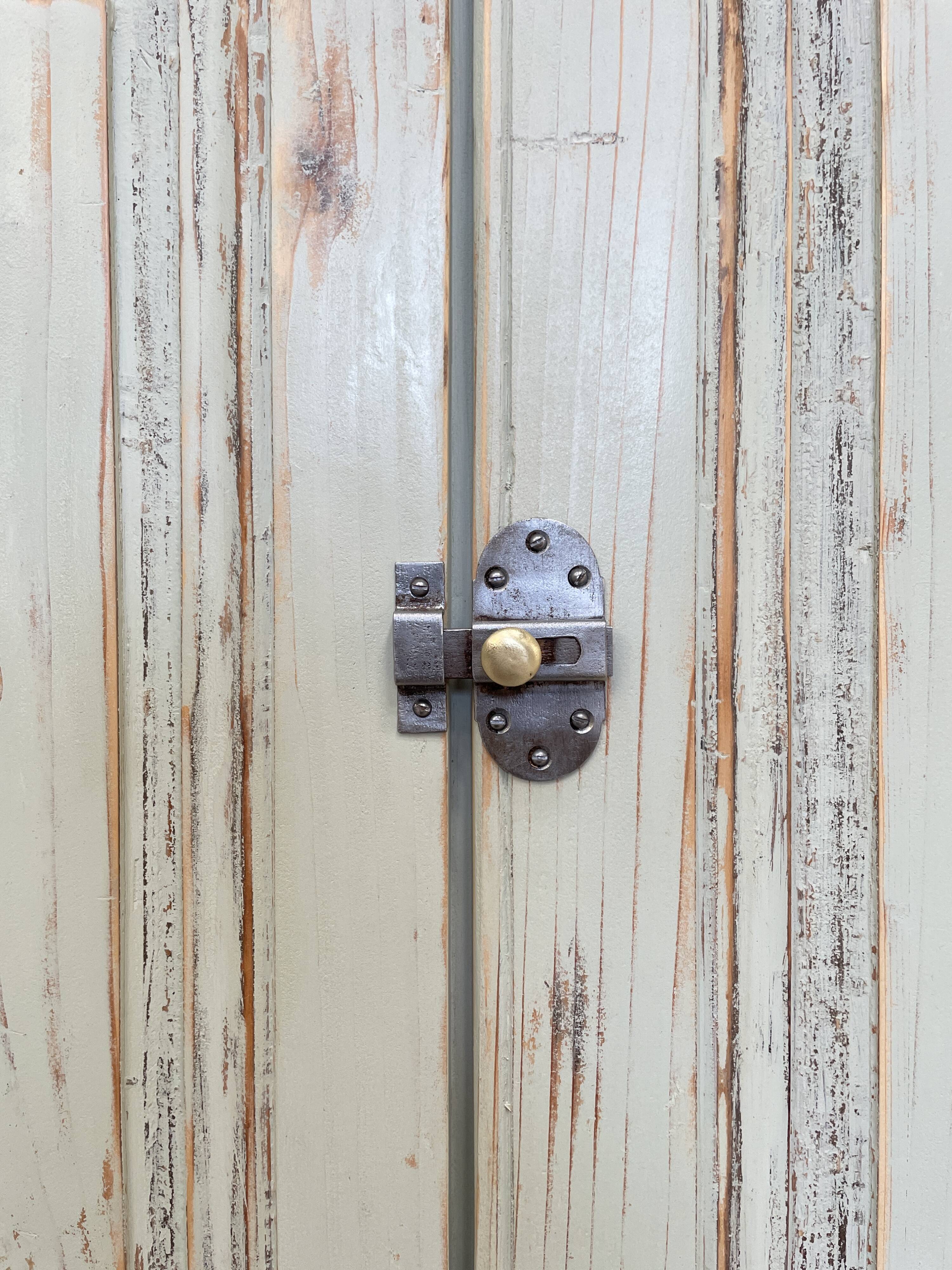 Furniture two body showcase, around 1900.