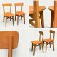 Paire de chaises bistrot caramel 1950