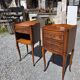 Pair of Louis XV style bedside tables in cherry wood.