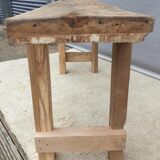 Restored solid wood workbench