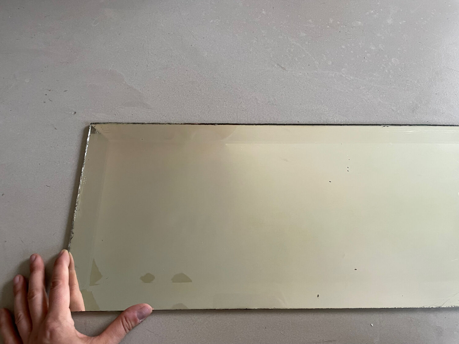 Fine beveled mirror 24x106cm