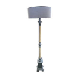 Floor lamp gray wood