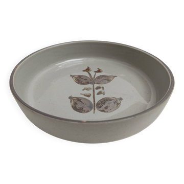 Plat de service creux en grès de l'Arnon