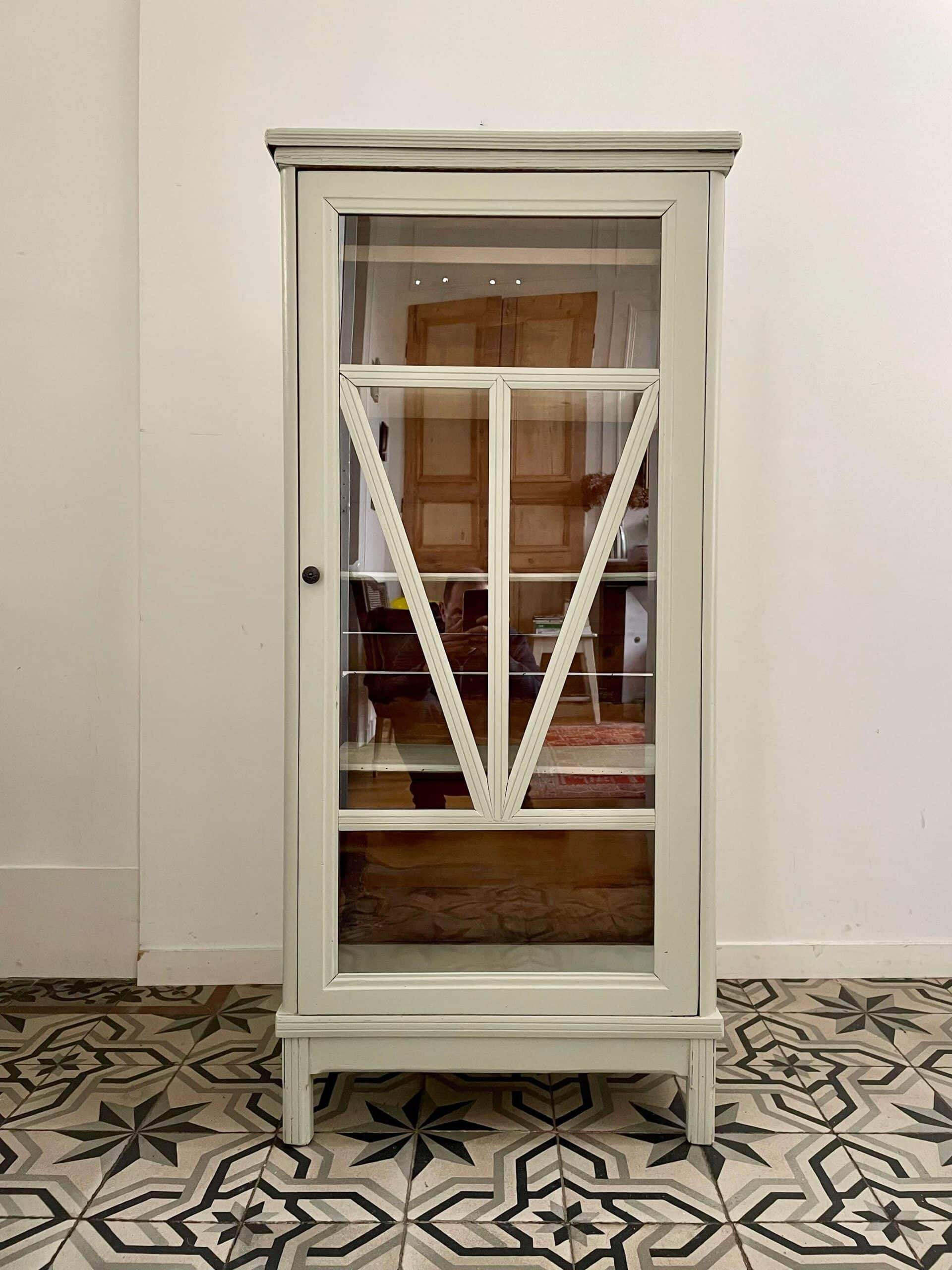 Renovated 1900 glass cabinet
