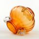 Mid-century modern vase, orange glass, Poland, 1970s