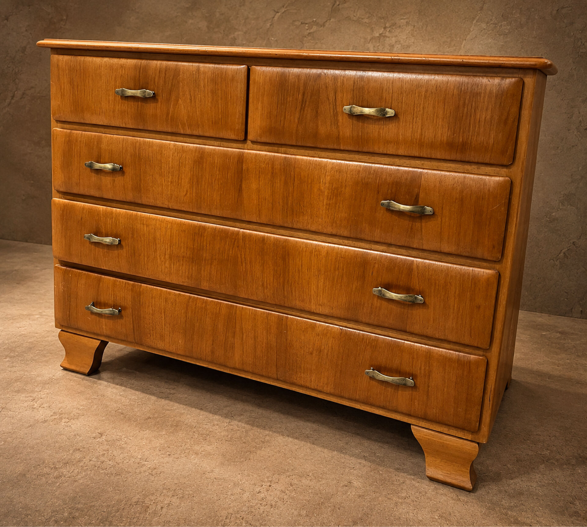 Blonde wood commode France circa 1960