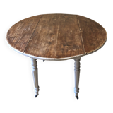 Antique folding round table
