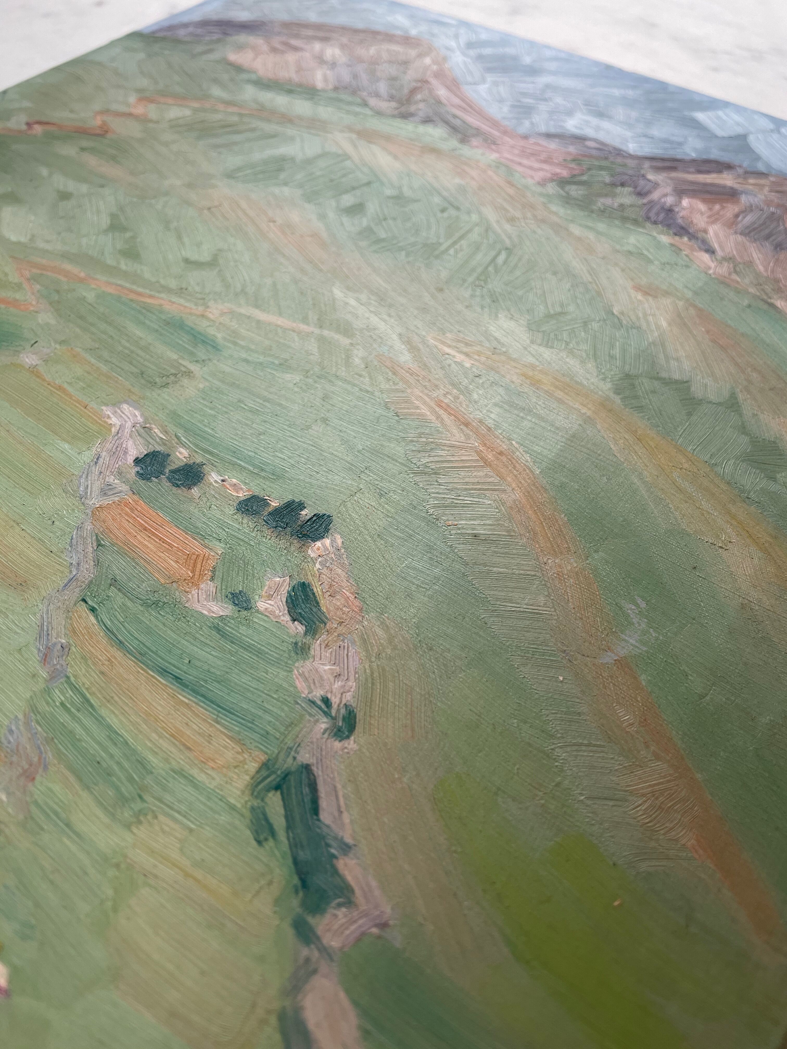 Oil painting landscape mountain 1938