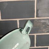 Egg dish in sky blue enameled sheet metal