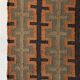 2x6 Ft - Tapis Kilim en jute et laine fait main d'occasion, tapis traditionnel indien.
