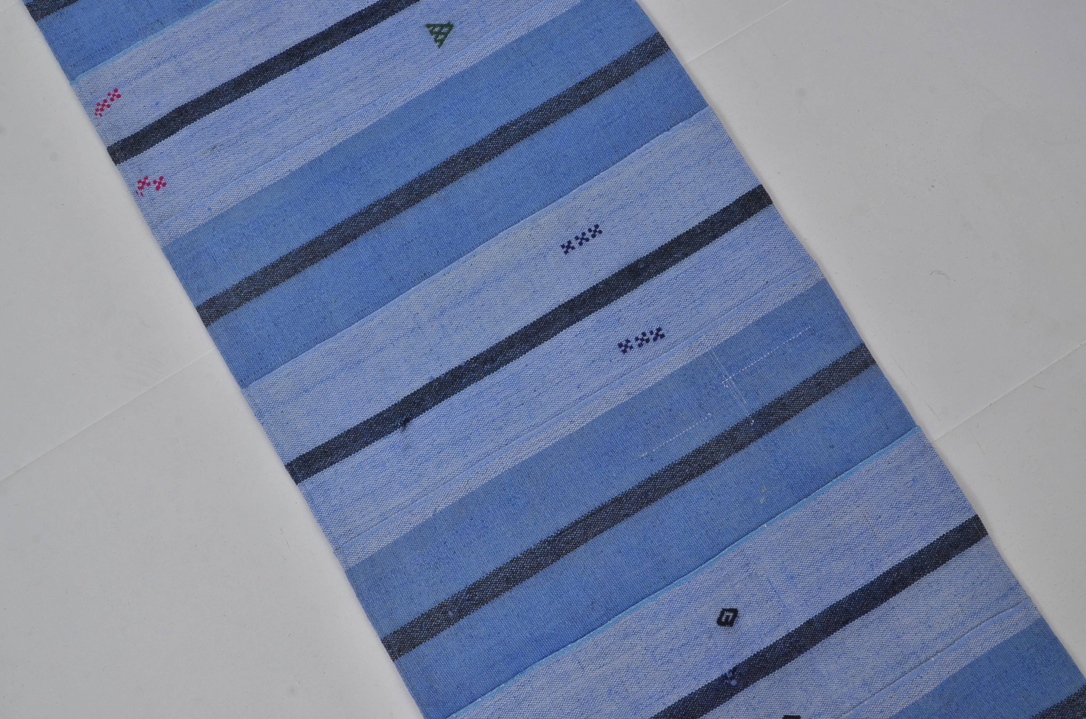Turkish Neutral Vintage Kilim Runner sku 3769