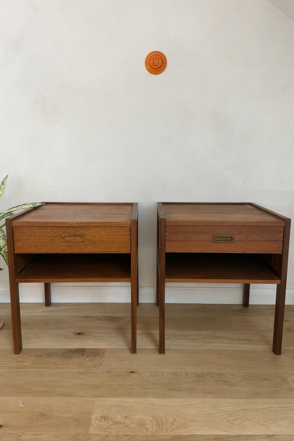 Paire de chevets vintage teck – Gillis Lundgren “System” – IKEA 1960