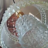 Glass and plexiglass chandelier from the 70s