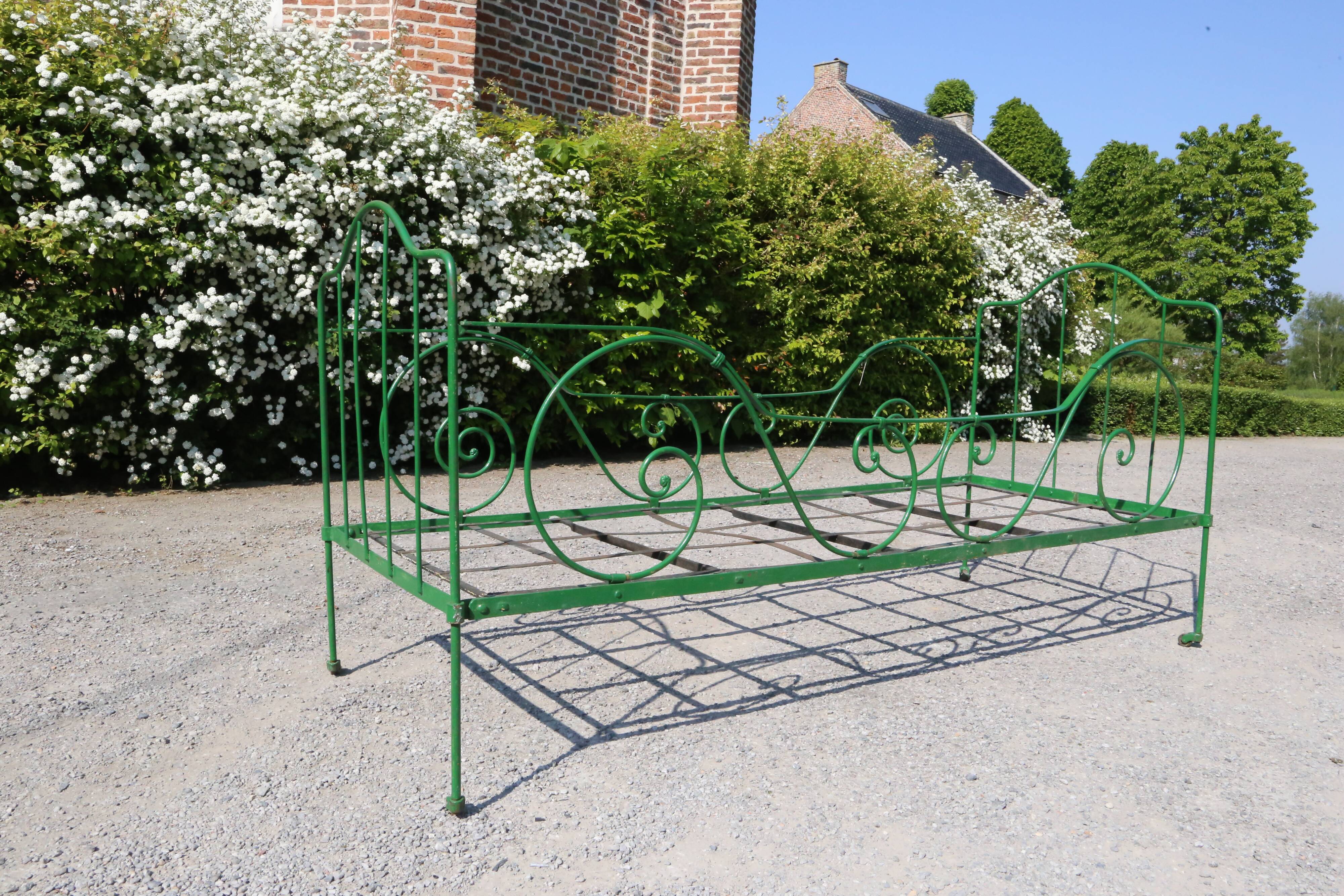 Antique metal bed, vintage