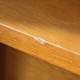Oak desk, splayed legs, drawers, 1960.