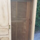 Parisian cabinet with 2 sliding doors 1 shelf solid beech