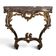 Console Louis XV en bois doré sculpté dessus marbre rouge