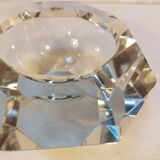 High octagonal diamond ashtray in solid crystal Flavio Poli style - 1970s